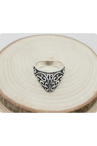 Okçu Zihgir Yüzüğü 925 Ayar Erkek Gümüş Yüzük