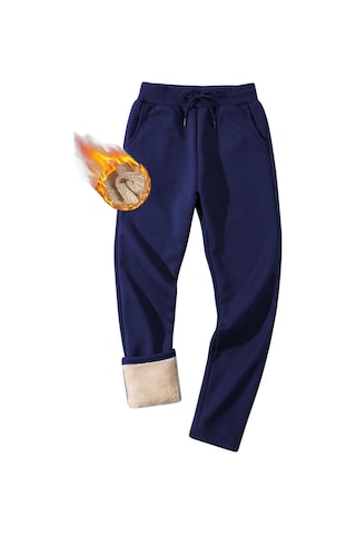 Ghassy Co. Ghassy Co. Erkek Ultra Termal Kışlık Sherpa Astarlı Aktif Koşu Normal Paça Jogger Eşofman Altı Lacivert