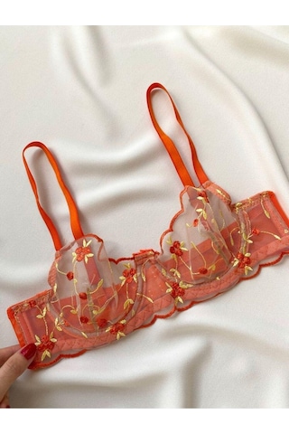 La Linaa Flora Portakal Kadın Bralet Takım-turucu Turuncu