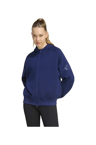 Adidas W Sl Fz Hd Mavi Kadın Sweatshirt Kr2747