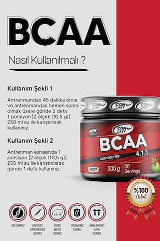 Bcaa 300 Gr / Arginine 120 Gr / Glutamine 120 Gr Yeşil Elma