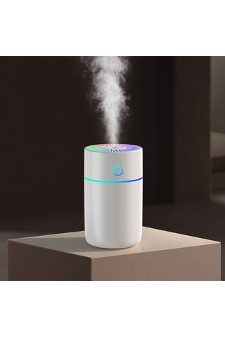 Xindoker Usb Geri Dönüşlü 250ml Soğuk Buhar Ev, Ofis, Araba Kullanıma Uygun Otomatik Kapanma Özelliği Ve Renkli Işık Özellikli Taşınabilir Minitür Humidifikatör