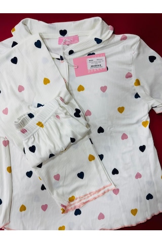 Berin Bayan Pijama Takımı-2041 Beyaz - Çok Renkli