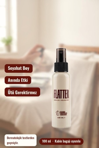 Flatter Kırışıklık Açıcı Ve Kumaş Bakım Spreyi Ütüsüz Pratik Çözüm 100 Ml Tekli