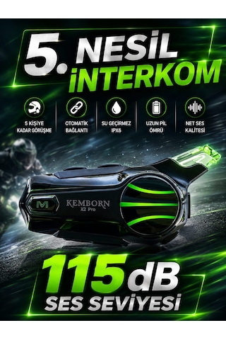 X2 Pro Motosiklet Kask Kulaklık 1adet 2 Binicili İntercom Bluetooth Seti