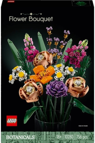 LEGO® Botanicals Çiçek Buketi 10280 – Yetiskinler için Gül, Aslanagzi ve Papatya Içeren Yapay Çiçek Modeli Yapim Seti (756 Parça)