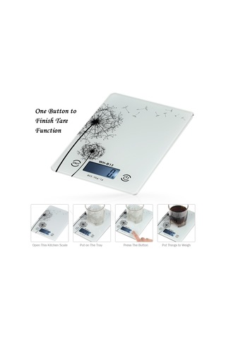 Geeroyoo "dokunmatik Ekranlı Hassas Mutfak Terazisi - 5kg Tartım, G/lb/oz Dönüşüm, Tare Fonksiyonu İle Pişirme Ve Fırın İçin" Çok Renkli