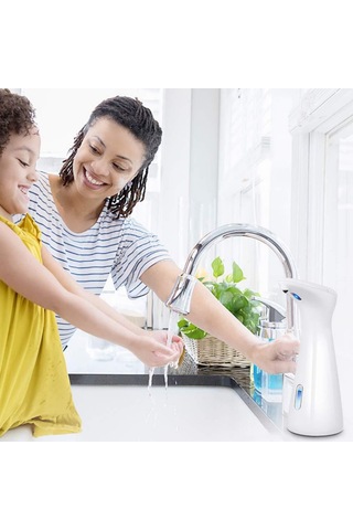 Geeroyoo Otomatik Köpük Sabunluk - Sensörlü El Dezenfektanı 200ml Banyo & Mutfak İçin Beyaz