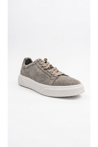 Gri-beyaz Süet Hakiki Deri Sneaker Ayakkabı 632.2501