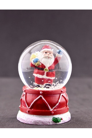 Yeni Yılın En Güzel Hediyesi Dekoratif Yılbaşı Led Işıklı 6,5 Cm Noel Baba Figürlü Kar Küresi Hediye Çok Renkli