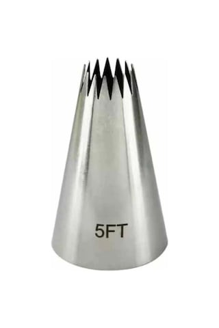 Paslanmaz Çelik Krema Sıkma Torbası Ucu Şanti Torbası Ucu, Çim Duy 1 Adet + 4 Adet Şanti Torbası 5ft Metal