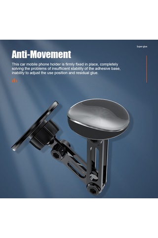 Yifomall Tam Metal Manyetik Araç Telefon Tutucu - 360 Döner, Katlanabilir Ve Genişletilebilir - 2 Manyetik Bobin + 2 Yedek Arka Yapıştırıcı İle Gümüş