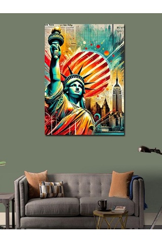 Kanvas Tablo Özgürlük Heykeli Ve Sanat 50cmx70cm