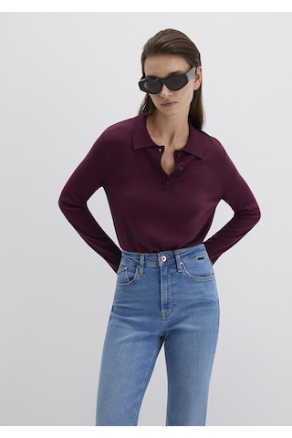 Mavi - Bordo Triko Polo 1710712-87830 Bordo