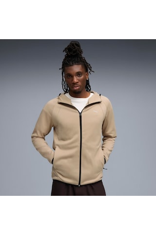 Puma Evostrıpe Warm Fz Hoodie Erkek Yetişkin Ceket Kahverengi
