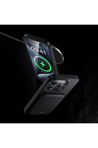 Apple Uyumlu iPhone 14 Pro Max Kılıf Magsafe Özellikli Karbon Fiber Benks Montage Hybrid Armorpro Kevlar Kapak