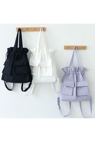 Lebıhmurah Wbp1645 Yeni Stil Kanvas Çanta Kadın Omuz Sırt Çantası Büyük Kapasiteli Sırt Çantası Öğrenci Sırt Çantası Beyaz Kahverengi