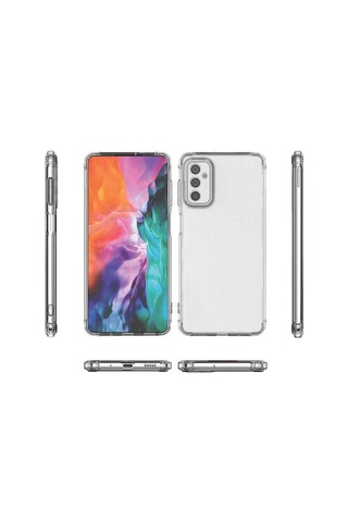 Samsung Uyumlu Galaxy A04S Kilif Köse Korumali Seffaf Silikon Kapak 484422008