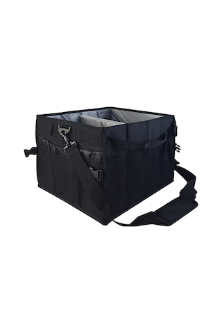 Xiaaokeji Izgara Piknik Çantası Düzenleyici Kağıt Havlu Tutuculu Barbekü Çantası Siyah