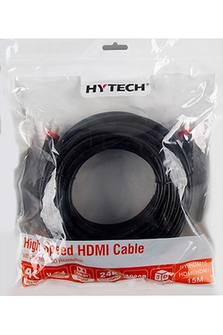 Hytech Hy-Hdm15 Hdmi To Hdmi 15M Altın Uçlu 24K 1.4 Ver. 3D Kablo