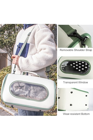 Moveevo Kedi Taşıma Çantası: Şeffaf Pencereli & Havalandırmalı