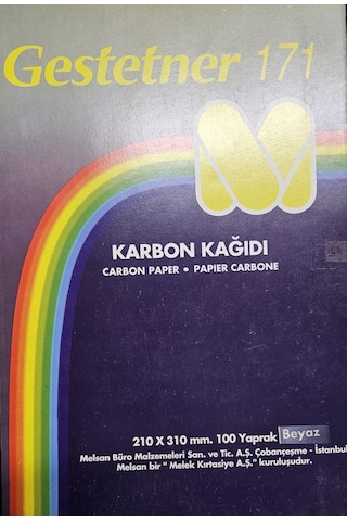 Beyaz Karbon Kağıdı 100 Adet Beyaz Karbon Kağıdı 100 Adet