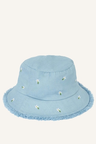Defacto Nakışlı Jean Bucket Şapka Kız Çocuk D8412a826smbe2 Mavi-be2