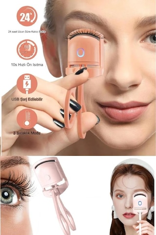 Şarjlı Isıtmalı Elektrikli Kirpik Kıvırıcı 2 Modlu Sıcak Soğuk Ki