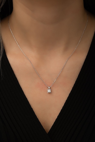 Swarovski Tektaş Kolye Rodyum Kaplama 925 Ayar Gümüş - Suvps00003