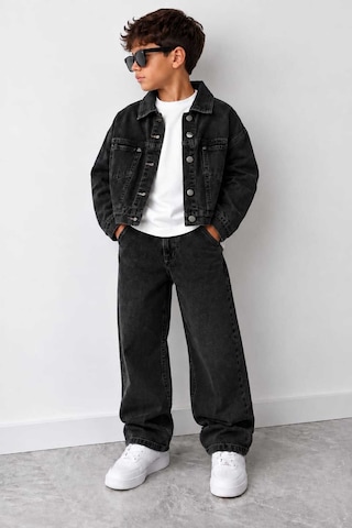 Toikids Erkek Çocuk Jean Ceketli Pantolonlu 2'li Denim Takım Siyah