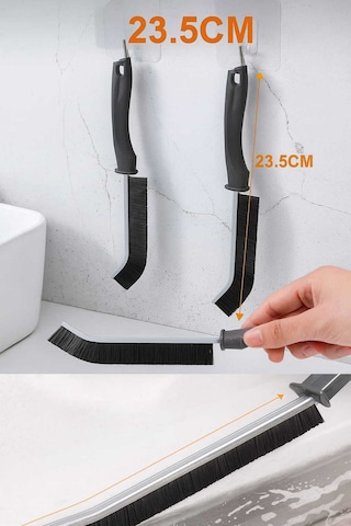 Nobera Detaylı Derz Temizlik Fırçası Mutfak, Banyo, Duşakabin Için Ince Detay Fırçası 23.5cm 2 Adet
