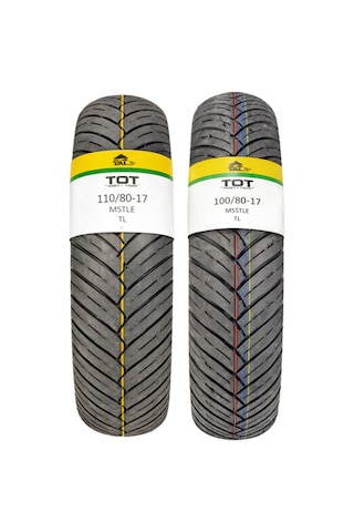Arora Mt125 Motosiklet Lastiği 110/80-17 Tl Ve 100/80-17 Tl Missile Dubleks Set
