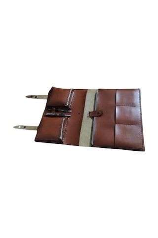 Nyc Giyim Tekstil Hakiki Dana Derisi El Yapımı Organizer Çanta, Tablet Ve Laptop Bölmeli, Toplantı Ve Iş Gezileri Için Ideal Taba