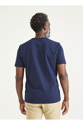 Dockers Erkek Regular Fit Kısa Kol T-shirt - Minimalist Stil Mavi