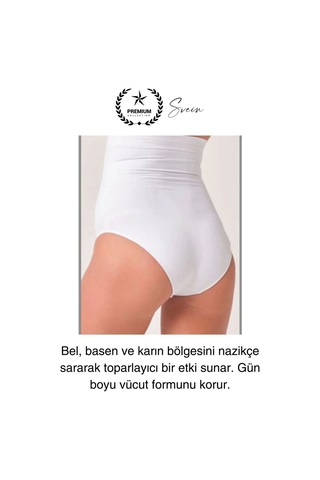 Svein Premium Toparlayıcı Sıkılaştırıcı Kadın Slip Korse Rahat Dikişsiz Saran Günlük İç Çamaşır Beyaz