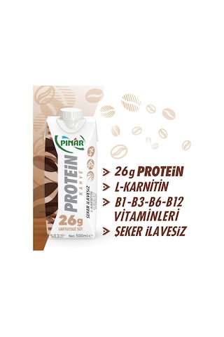 Pınar Protein Kahveli Süt 5 x 500 ML