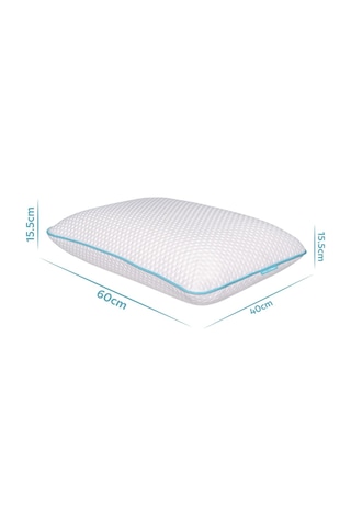 Viscofoam Yüksek Boyun Destekli Ortopedik Yastık Tombul Visco Yastık - 59x39x15.5cm