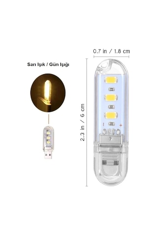 Portatif Mini Usb Led Işık Gece Okuma Kamp Lambası