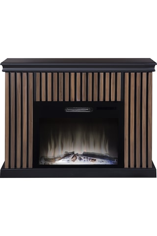 Tektes Kahve Kasalı 8 Renkli Bluetoothlu Alev Sesli V Elektrikli Şömine