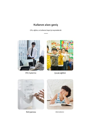 A4 Masaüstü Katlanır Not Defteri Silinebilir Küçük Beyaz Tahta Not Yazma Tahtası Siyah