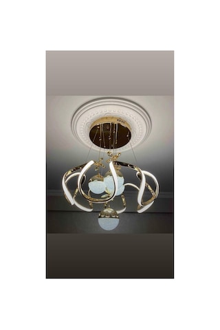 Lzy Avize Store Yummy 3 Renk Gold Sarı Beyaz Ve Gün Işığı Kumandalı Led Avize