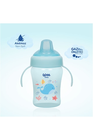 Colorful Akıtmaz Kulplu Antikolik Bardak 240 ML Mavi