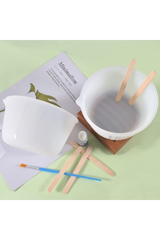 Epoksi Reçine Silikon Beaker Döküm Karıştırma Kabı Uçlu 600 Ml