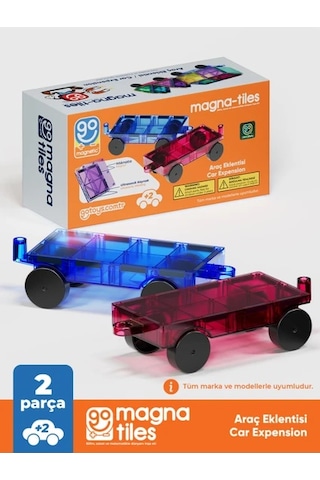 Go Magnetic Series 2 Adet Araba Eklentisi Manyetik Oyuncak - Mıknatıslı Manyetik Bloklar