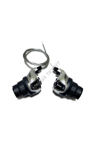 Hsgl Bisiklet Koldan Vites Kolu Göstergeli Tx-43 Shimano Mod Beyaz - Mavi
