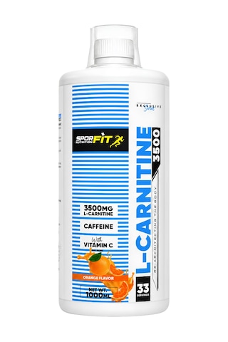 Sporfit Nutrition L-carnitine 3500 Mg 1000 Ml 33 Servis Portakal + 2 X L-karnitin Shot Hediyeli
