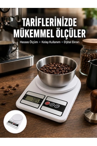 Hassas Ölçüm İçin Dijital Mutfak Tartısı 10 Kg Kapasiteli Yeni Nesil Belirtilmemiş