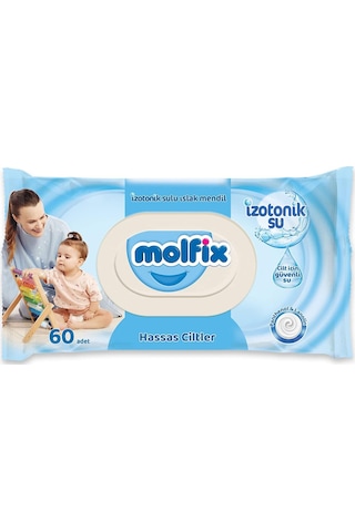 Molfix İzotonik Sulu Islak Mendil Hassas Ciltler 12 x 60'lı 720 Yaprak