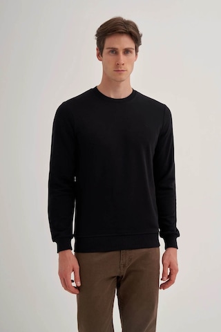 Cazador Bisiklet Yaka Siyah Erkek Sweatshirt 56100 Siyah