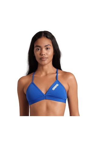 Arena Team Swim Top Tie Back Solid Kadın Mavi Yüzücü Bikini Üstü 004768720 Mavi